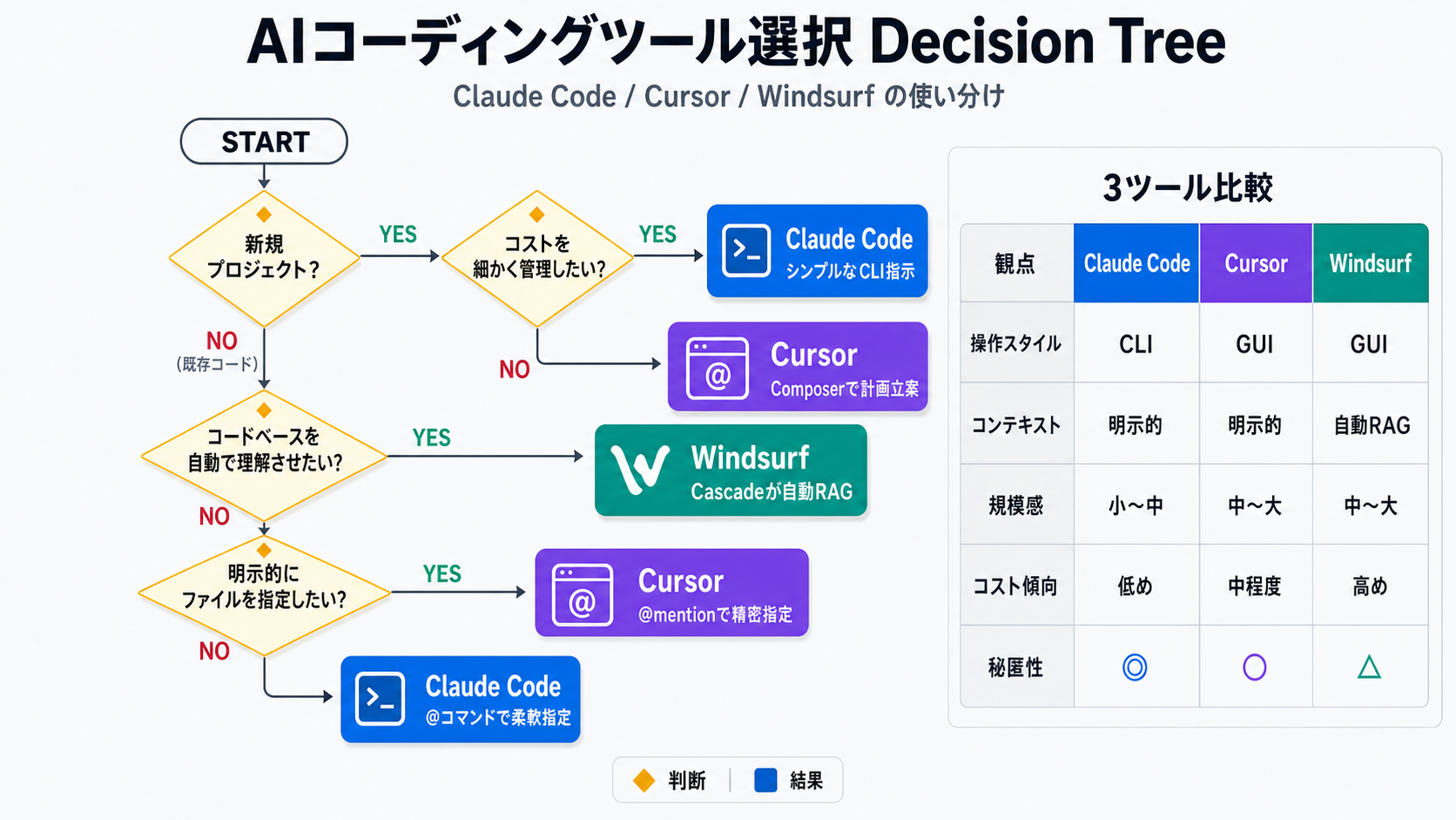 Decision Tree — どのツールをいつ使うか｜バイブコーディング実践編 — Claude Code を中心に AIで安全に作る力の図解